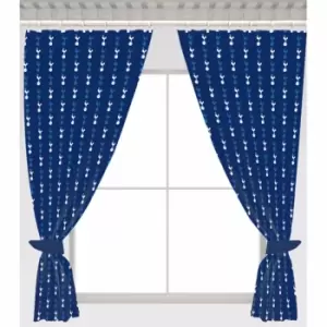 Tottenham Hotspur FC Official Repeat Football Crest Curtains (Single) (Blue)