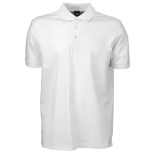 Tee Jays Mens Luxury Stretch Short Sleeve Polo Shirt (S) (White)