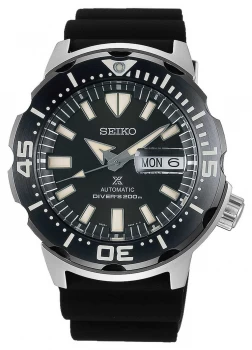 Seiko Prospex Monster Automatic Divers Black Rubber Strap Watch