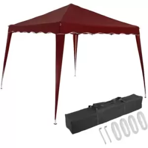 Pavilion 3x3m Gazebo Marquee Awning UV Protection 50+ Water-resistant Foldable Bag Folding Capri Party Tent Garden Patio Festival Pop Up Tent Red