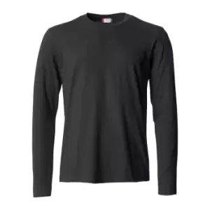 Clique Mens Basic Long-Sleeved T-Shirt (XL) (Black)