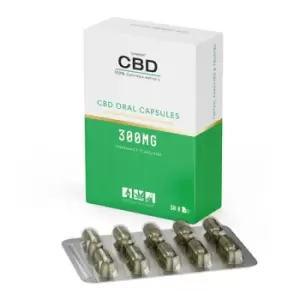 CBD By British Cannabis - 100 Percent Cannabis Capsules (300mg) - 30 Capsules