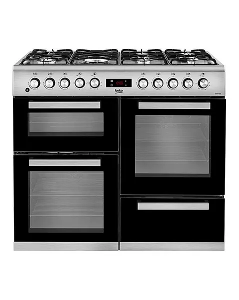 Beko KDVF100X 100cm Dual Fuel Range Cooker - Stainless Steel - A/A Rated