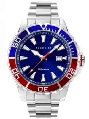 Accurist Mens Signature Divers Style Blue Dial Bracelet Watch 7327