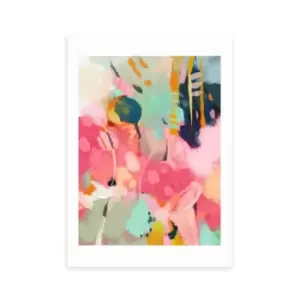 East End Prints Lune Tombee Sur Terre Print MultiColoured