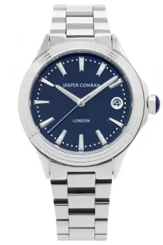 Ladies Jasper Conran London 36mm Watch with a Blue Dial and a Silver Metal bracelet J1B104071