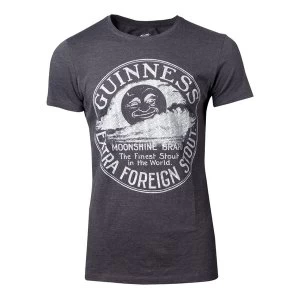 Guinness - Heritage Intaglio Raised Printed Mens Small T-Shirt - Grey
