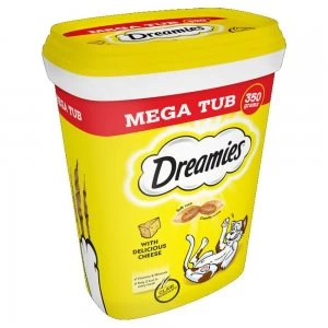 Dreamies Adult Cat Treats Tub with Salmon Cat Biscuit 4x350g
