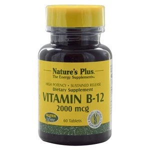 Natures Plus Vitamin B 12 2000 mcg Sustained Release Tablets 60 Tabs