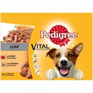 Pedigree Mixed Loaf Selection Dog Food Pouch 12x100g