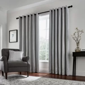 Helena Springfield Roma Lined Curtains 90" x 90", Silver
