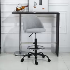 97cm Tall Home Office Chair Ergonomic With 5 Wheels Padded Grey