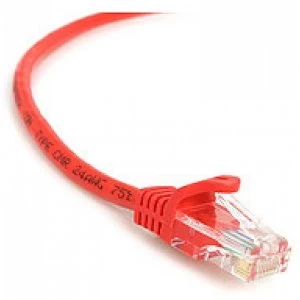 StarTech 0.6m Cat5e RJ 45RJ 45 Snagless UTP Network Patch Cable Red