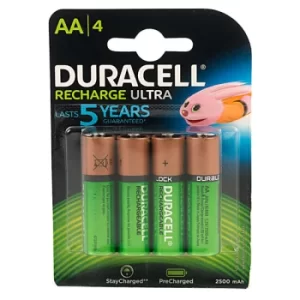 Duracell 5000394203853 ACTIVE AA 4PK Rechargeable Batteries 2500mA...