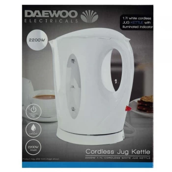 Daewoo Cordless Jug Kettle - White