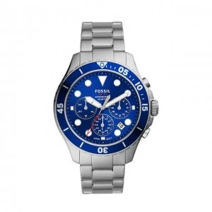 Fossil Blue And Silver 'FB - 03' Chronograph Sports Watch - FS5724