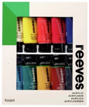 Reeves Acrylic 75ml Set 10 Pieces