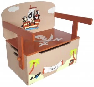 Kiddi Style Pirate Convertible Toy Box Bench