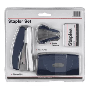 Value Stapler & Hole Punch Set - Blue