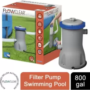 Flowclear 800 gal Capacity Filter Pump For Swimming Pool, Grey - Bestway