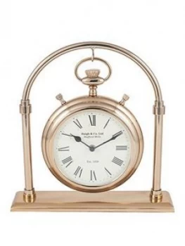 Pacific Lifestyle Antique Brass & Glass Carriage Clock