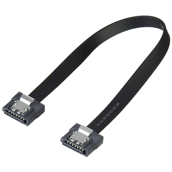 Akasa AK-CBSA05-15BK Super slim SATA rev 3.0 data cable with securing latches - 15cm Black