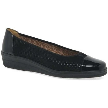 Gabor Petunia Womens Patent Accent Low Heeled Pumps womens Shoes (Pumps / Ballerinas) in Black