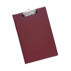 5 Star Office Fold over Clipboard with Front Pocket Foolscap Red
