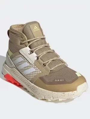 adidas Terrex Trailmaker Mid Rain.rdy Hiking Shoes, Beige/White, Size 4.5