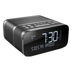 SIESTA S6 BK DABFM Alarm Clock Radio with Bluetooth and Crystal Vue Display