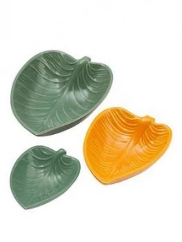 Mason Cash In The Forest Set Of 3 Leaf Dishes