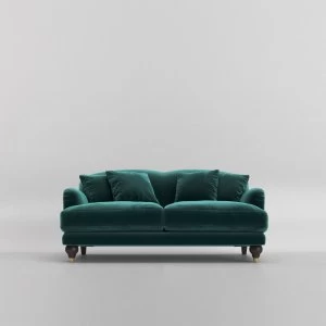 Swoon Holton Velvet 2 Seater Sofa - 2 Seater - King Fisher