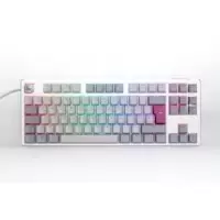 Ducky One3 Mist TKL 80% USB RGB Mechanical Gaming Keyboard Cherry MX Speed Silver Switch - UK Layout