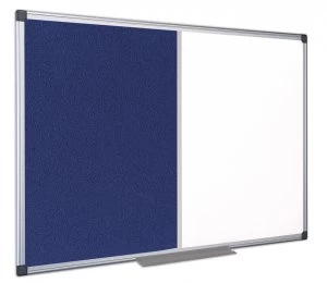 Bi-Office Maya Combo Aluminium Frame Board Blue 180x120cm