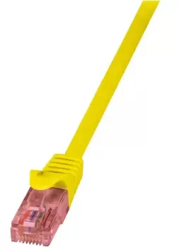 LogiLink Cat.6 U/UTP, 0.5m networking cable Yellow Cat6 U/UTP (UTP)