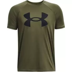 Under Armour Tech Big Logo Short Sleeve T Shirt Junior Boys - Green