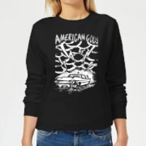 American Gods Car Storm Womens Sweatshirt - Black - XXL