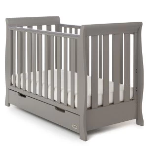 Obaby Stamford Mini Sleigh Cot Bed - Taupe Grey
