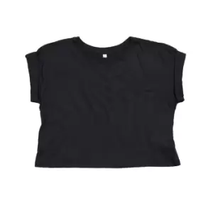 Mantis Womens/Ladies Organic Cropped T-Shirt (XS) (Black)