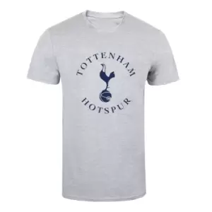 Tottenham Hotspur FC Unisex Adult Crest T-Shirt (L) (Grey)