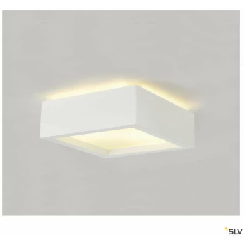 Plastra Indoor Light, 104 Ceiling Light Socket Inside 25 x 25 x 9.5cm (W x D x H) White - White - SLV