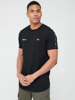 Ellesse Fedora Taped T-Shirt - Black, Size S, Men