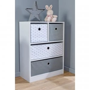 Jazz 2+2 Cube Storage Unit with Printed Stars and Drawers