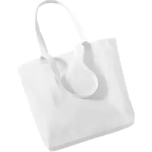Westford Mill Organic Cotton Shopper Bag - 16 Litres (Pack of 2) (One Size) (White) - White