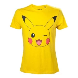 Pokemon Mens Pikachu Winking X-Small T-Shirt