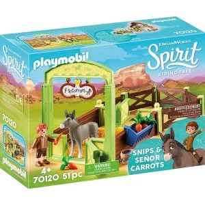 Playmobil DreamWorks Spirit Horse Box - Snips & Senor Carrots