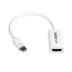 StarTech Mini Displayport To HDMI 4K Audio Video Converter Mdp 1.2 To HDMI Active Adapter For Mac Book Pro Mac Book Air 4K 30 Hz white