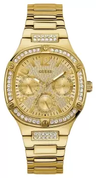 Guess GW0558L2 Womens Gold Crystal Dial Gold Tone Stainless Watch