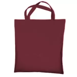 Jassz Bags "Cedar" Cotton Short Handle Shopping Bag / Tote (One Size) (Claret)