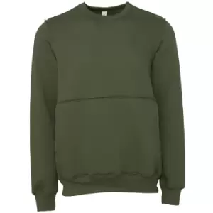 Bella + Canvas Unisex Adult Raw Seam Sweatshirt (XL) (Military Green)